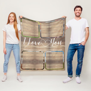 Rustic Spring Love Couples Fotocollage Fleece Deken