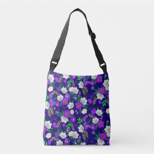 Rustic Spring Pansy Flowers Bouquet Crossbody Tas