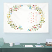 Rustic Spring Wild Flowers Bridal Foto achtergrond Spandoek (Beurs)