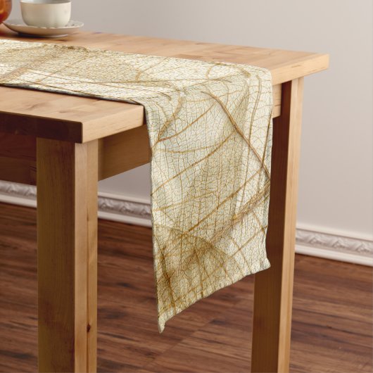 Rustic Spure Lace Leaves Korte Tafelloper (Voorbeeld)