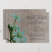 Rustic Star of Bethlehem Bridal Shower Invitations Kaart (Voorkant / Achterkant)