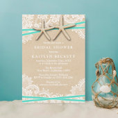 Rustic Starfish Beach Bridal Shower Invitations Kaart