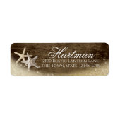 Rustic Starfish Return Address Label (Voorkant)