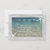 Rustic Starfish Wood met platbinding RSVP (Voorkant)