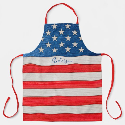 Rustic Stars and Stripes Rood Wit Blauw Schort (Voorkant)