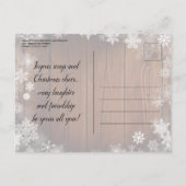 Rustic Stars Lights Mary & Joseph Kerstfeest Uitnodiging Briefkaart (Achterkant)