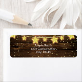 Rustic Stars String Lights Baby shower Etiket (Insitu)