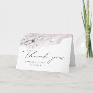 Rustic stencil botanics Foto Hartelijk dank Kaart