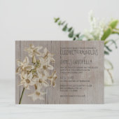 Rustic Stephanotis Wedding Invitations Kaart (Staand voorkant)