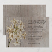 Rustic Stephanotis Wedding Invitations Kaart (Voorkant / Achterkant)