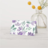 Rustic Stof Purper & Bloemstuk Bruiloft Zitting (Achterkant)