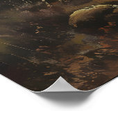 Rustic Stone Gothic Church Art, Vintage Autumn Poster (Hoek)