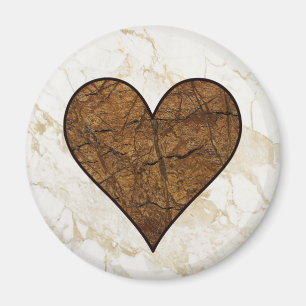 Rustic Stone Heart Magnet Magneet