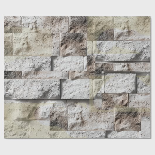 Rustic Stone Travertine Backsplash  Cadeaupapier (Vlak)
