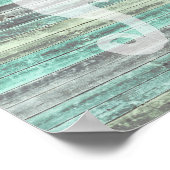 Rustic stranddecor zeepaard poster (Hoek)