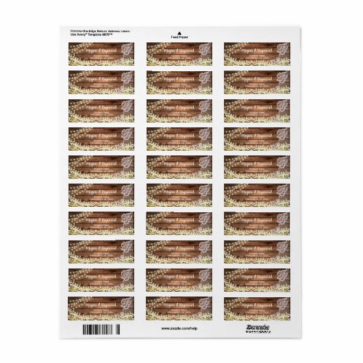 Rustic String éclaire le Étiquette de la respirati (Feuille entière)