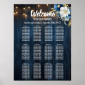 Rustic String Light 12 Tafels Zitplaatskaart Poste Poster (Voorkant)