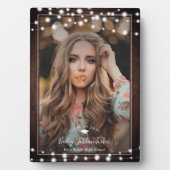 Rustic String Lights Afstuderen Fotoplaat (voorkant)
