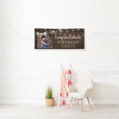 Rustic String Lights Afstuderen Spandoek (Insitu)