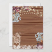 Rustic String Lights Baby's Breath Vrijgezellenfee Kaart (Achterkant)