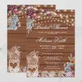 Rustic String Lights Baby's Breath Vrijgezellenfee Kaart (Voorkant / Achterkant)