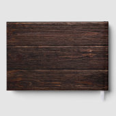 Rustic String Lights Blue Floral Wedding Gastenboek (Achterkant)