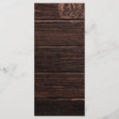 Rustic String Lights Burgundy Floral Mariage Menu (Dos)