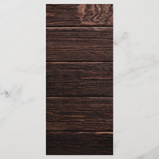 Rustic String Lights Burgundy Floral Mariage Menu (Dos)