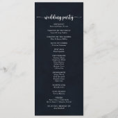 Rustic String Lights Calligraphy Wedding Programme (Dos)