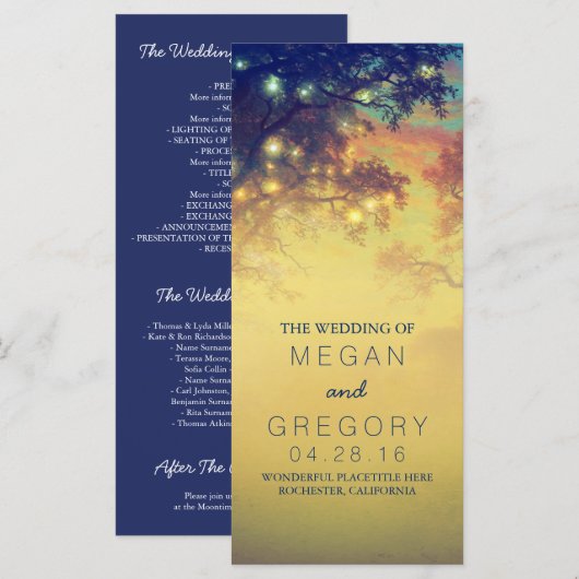 Rustic String Lights et Arbres Programmes de maria (Devant / Derrière)