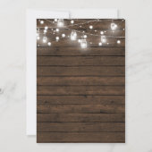 Rustic String Lights Graduation Party Kaart Summer (Achterkant)
