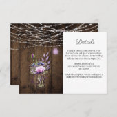 Rustic String Lights Mason Jar Violet Enclosure Informatiekaartje (Voorkant / Achterkant)