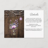 Rustic String Lights Mason Jar Violet Enclosure Informatiekaartje (Voorkant)