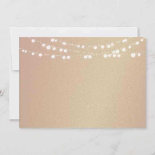 Rustic String Lights Navy Blauw Save The Date (Achterkant)