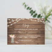 Rustic String Lights Peony Wedding RSVP (Debout devant)