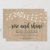 Rustic String Lights Post Bruiloftsbrunch Uitnodig Kaart (Voorkant / Achterkant)