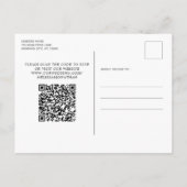 Rustic String Lights QR Code Wedding RSVP Uitnodiging Briefkaart (Achterkant)