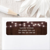 Rustic String Lights Return-adres Etiket (Insitu)