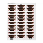 Rustic String Lights Rozen Wedding Etiket (Full Sheet)