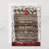 Rustic String Lights Snow White Fairy Tale Wedding Kaart (Voorkant)