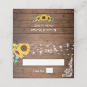 Rustic String Lights Sunflower Eucalyptus Wedding (Buitenkant ongevouwen)