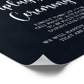 Rustic String Lights Unplugged Ceremony Sign Poster (Hoek)