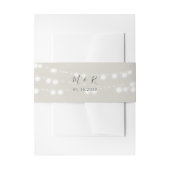 Rustic String Lights Wedding Belly Band Uitnodigingen Wikkel (Voorkant Voorbeeld)