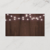 Rustic String Lights Wedding Details Enclosure Visitekaartje (Achterkant)