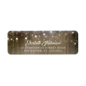 Rustic String Lights Wedding Etiket (Voorkant)
