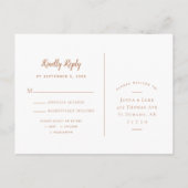Rustic String Lights Wedding RSVP Briefkaart (Achterkant)