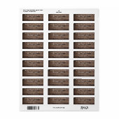 Rustic String Lights Wood Return Address Label (Full Sheet)