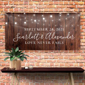 Rustic String Lights Wood Wedding Spandoek