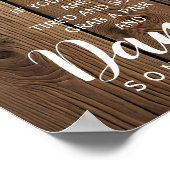 Rustic String of light teenslippers bruiloftsbord Poster (Hoek)