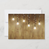 Rustic String of Lights Country RSVP Card (Achterkant)